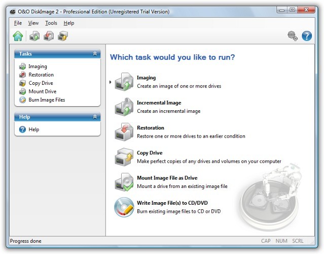 O DiskImage Professional Edition Screenshot